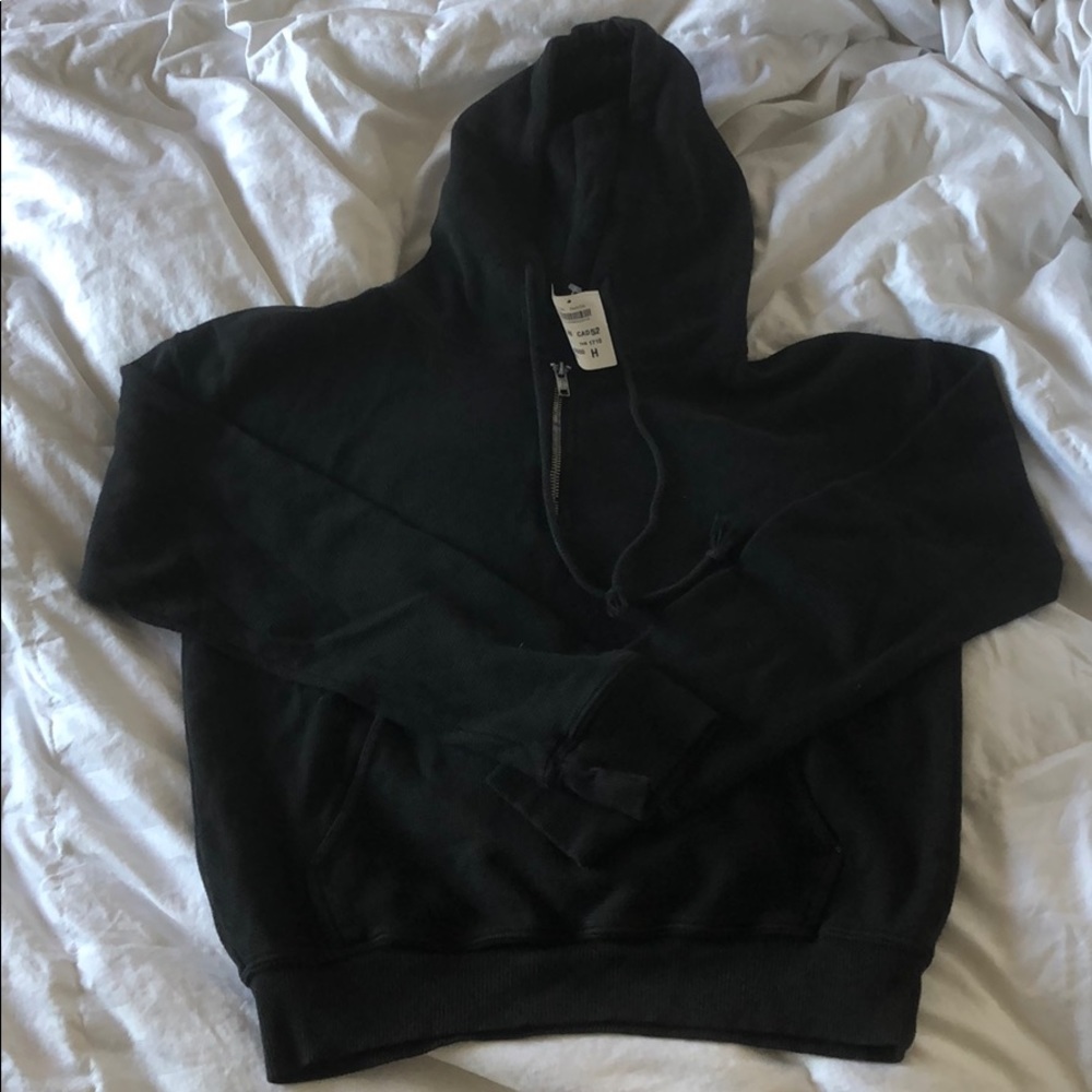black thermal hoodie